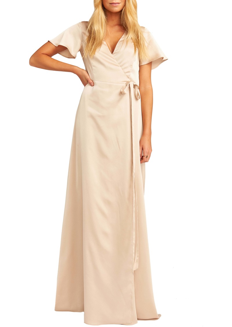 wrap evening dress