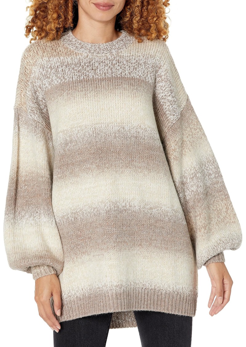 Show Me Your Mumu Women's Timothy Tunic Sweater Neutral Space dye Knit