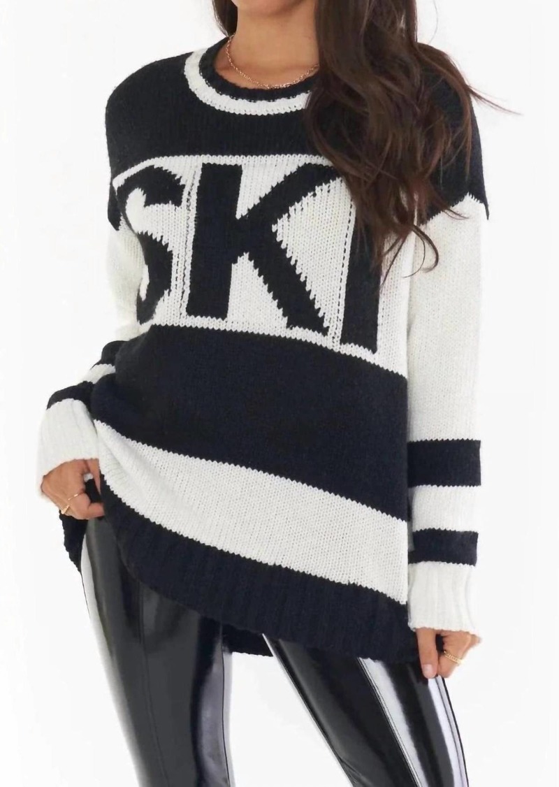 Show Me Your Mumu Ski In Sweater In Ski Knit Black