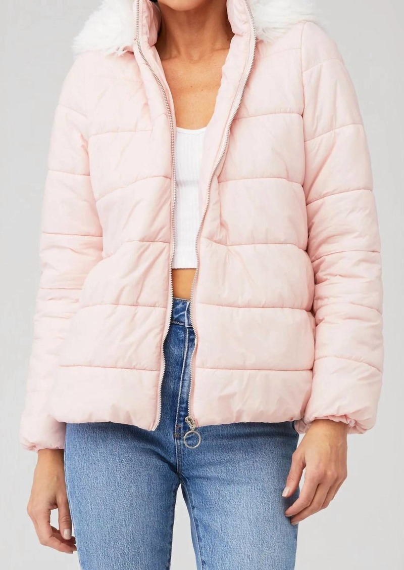 Show Me Your Mumu Snowbird Puffer Jacket In Frosty Pink