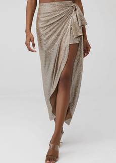 Show Me Your Mumu Wrap Me Up Skirt In Silver Confetti