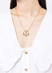 Shrimps anchor pendant necklace