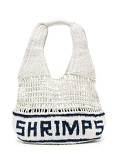 Shrimps Ariel macrame knotted tote bag
