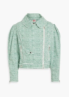 Shrimps - Dottie printed cotton-twill jacket - Green - UK 6