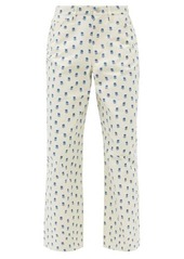 Shrimps - Floral-print Wide-leg Jeans - Womens - Ivory Multi