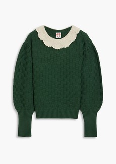 Shrimps - Two-tone merino wool sweater - Green - UK 6