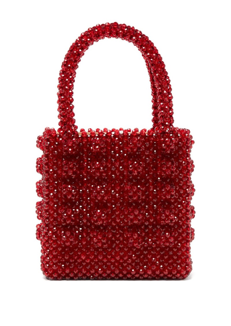 Shrimps Antonia ruby-crystal embellished bag