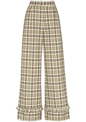Shrimps Marshall checked wide-leg trousers