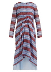 Sies Marjan Elodie striped-jacquard silk dress
