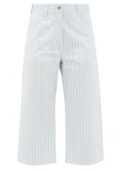 Sies Marjan Issa striped cotton-blend cropped trousers