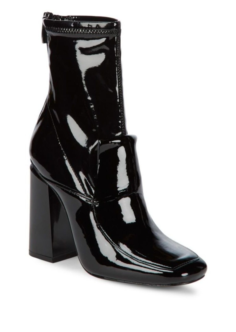 patent leather sock boots