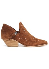 Sigerson Morrison Woman Studded Textured-leather Ankle Boots Brown