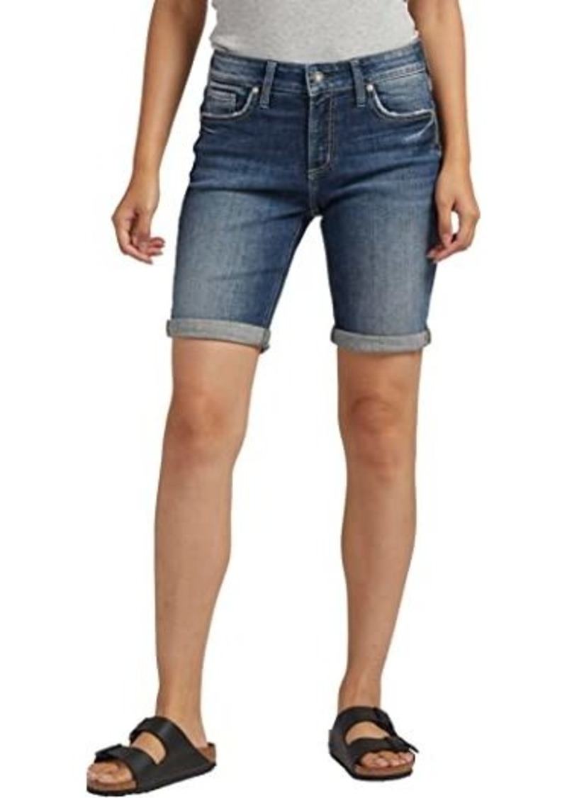 Silver Jeans Elyse Mid-Rise Bermuda Shorts L53015EAE397