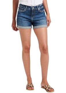 Silver Jeans Co. Elyse Mid Rise Denim Shorts in Indigo at Nordstrom