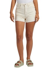 Silver Jeans Co. Highly Desirable High Waist Stretch Corduroy Cutoff Shorts in White at Nordstrom Rack