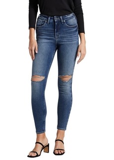Silver Jeans Co. Infinite Fit Ripped High Waist Skinny Jeans