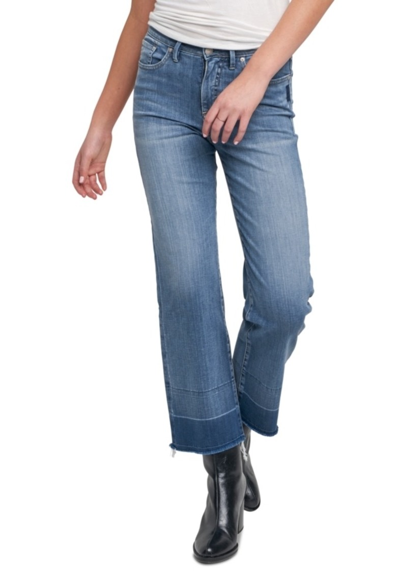 silver crop jeans