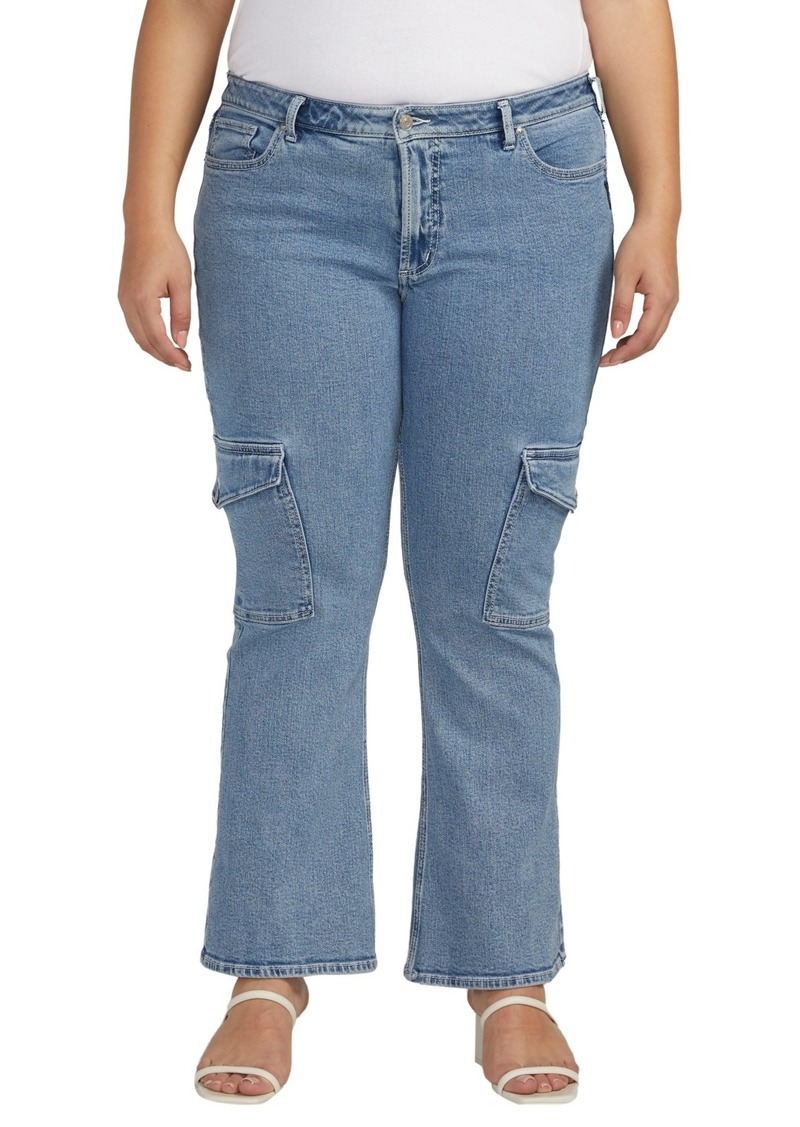 Silver Jeans Co. Plus Size Be Low Cargo Pocket Jeans - Indigo