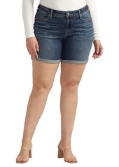 Silver Jeans Co. Plus Size Boyfriend Mid Rise Shorts - Indigo