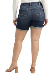 Silver Jeans Co. Plus Size Boyfriend Mid Rise Shorts - Indigo