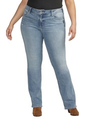 Silver Jeans Co. Plus Size Elyse Mid Rise Slim Bootcut Jeans - Indigo