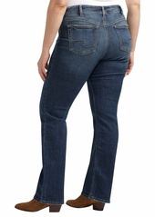 Silver Jeans Co. Plus Size Elyse Mid Rise Slim Bootcut Luxe Stretch Jeans - Indigo