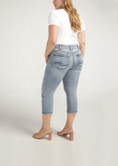 Silver Jeans Co. Plus Size Suki Mid Rise Curvy Fit Capri - Indigo