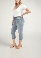 Silver Jeans Co. Plus Size Suki Mid Rise Curvy Fit Capri - Indigo