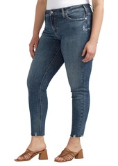 Silver Jeans Co. Plus Size Suki Mid Rise Curvy Fit Skinny Jeans - Indigo