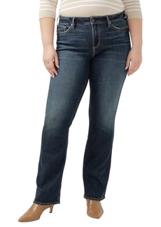 Silver Jeans Co. Plus Size Suki Mid Rise Curvy Fit Slim Bootcut Jeans - Indigo