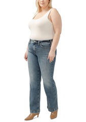 Silver Jeans Co. Plus Size Suki Mid Rise Curvy-Fit Trouser-Leg Jeans - Indigo