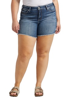 Silver Jeans Co. Plus Size Suki Mid Rise Shorts - Indigo