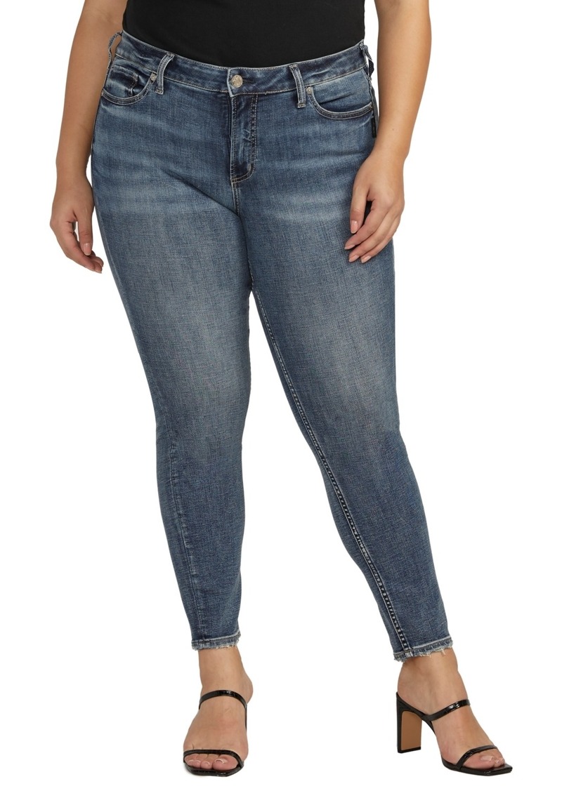 Silver Jeans Co. Plus Size Suki Mid Rise Skinny Leg Jeans - Indigo
