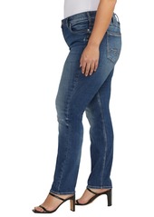 Silver Jeans Co. Plus Size Suki Mid Rise Straight Leg Jeans - Indigo