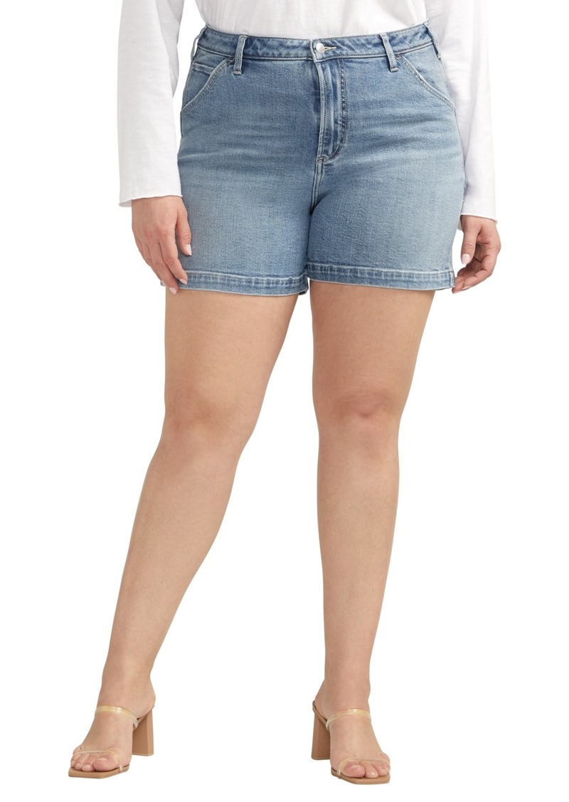 Silver Jeans Co. Plus Size Sure Thing Carpenter Shorts - Indigo