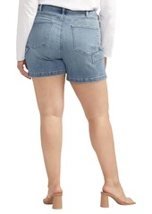 Silver Jeans Co. Plus Size Sure Thing Carpenter Shorts - Indigo