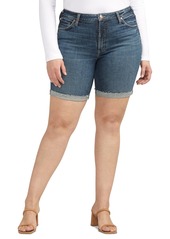 Silver Jeans Co. Plus Size Sure Thing Long Shorts - Indigo