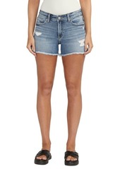 Silver Jeans Co. Suki Luxe Stretch Curvy Cutoff Denim Shorts