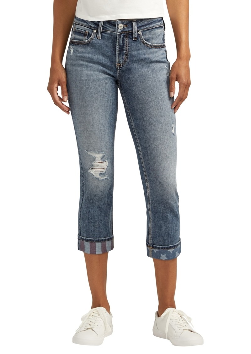 Silver Jeans Co. Suki Mid Rise Americana Capri - Indigo