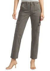 Silver Jeans Co. Suki Mid Rise Cargo Pants - Light Oliv