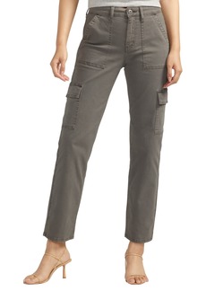 Silver Jeans Co. Suki Mid Rise Cargo Pants - Grey