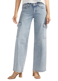 Silver Jeans Co. Suki Mid Rise Wide Leg Jeans - Indigo