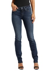 Silver Jeans Co. Suki Curvy Mid Rise Straight-Leg Jeans - Indigo