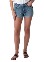 Silver Jeans Co. Sure Thing Belted High Waist Cuffed Shorts in Indigo at Nordstrom