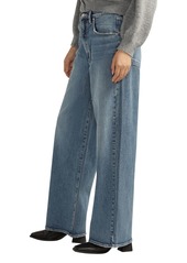 Silver Jeans Co. Women's 90s Baggy Mid Rise Wide Leg Jeans - Indigo