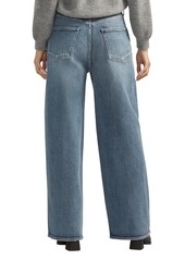 Silver Jeans Co. Women's 90s Baggy Mid Rise Wide Leg Jeans - Indigo