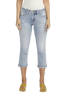 Silver Jeans Co. Women's Britt Low Rise Curvy Fit Capri Jeans Med Wash CVS245