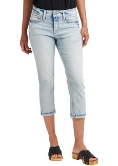 Silver Jeans Co. Women's Elyse Mid Rise Capri Jeans