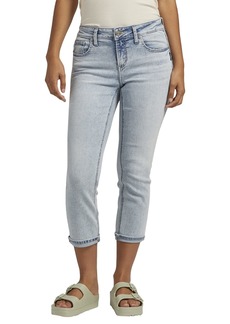 Silver Jeans Co. Women's Elyse Mid Rise Comfort Fit Capri Jeans-Legacy Light Wash ECF124