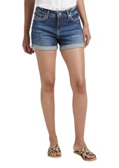 Silver Jeans Co. Women's Elyse Mid Rise Short Med Wash EAF395 W x 4L